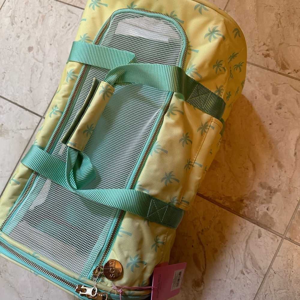 Stoney clover lane x target pet carrier yellow with palm trees